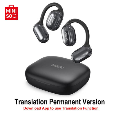 MINISO MS162 Wireless BT Earphones, Open-Ear Translator Earbuds, Wireless BT Earphones Support 150 Languages Translator, BT Translation for Ios and Android, Multifunctional Earbuds