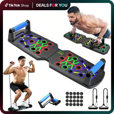 Push-Up Board, 1 Set Push-Up Training Board, Home Push-Up Training Board, Pull Bar, Chest Muscle, Abdominal Muscle Training Equipment for Men & Women, Push Board, Fitness Enthusiasts, Upper Body Strength, Portable Design Outdoorfun