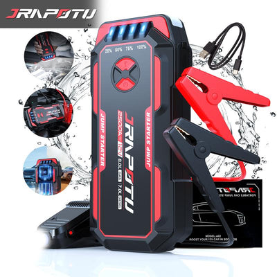 Car Jump Starter, 2500A Peak Car Battery Charger, 12V Jump Box Jumper Battery Pack with Portable Charger, with LED Lights, USB Fast Charge First Aid Kit High Capacity